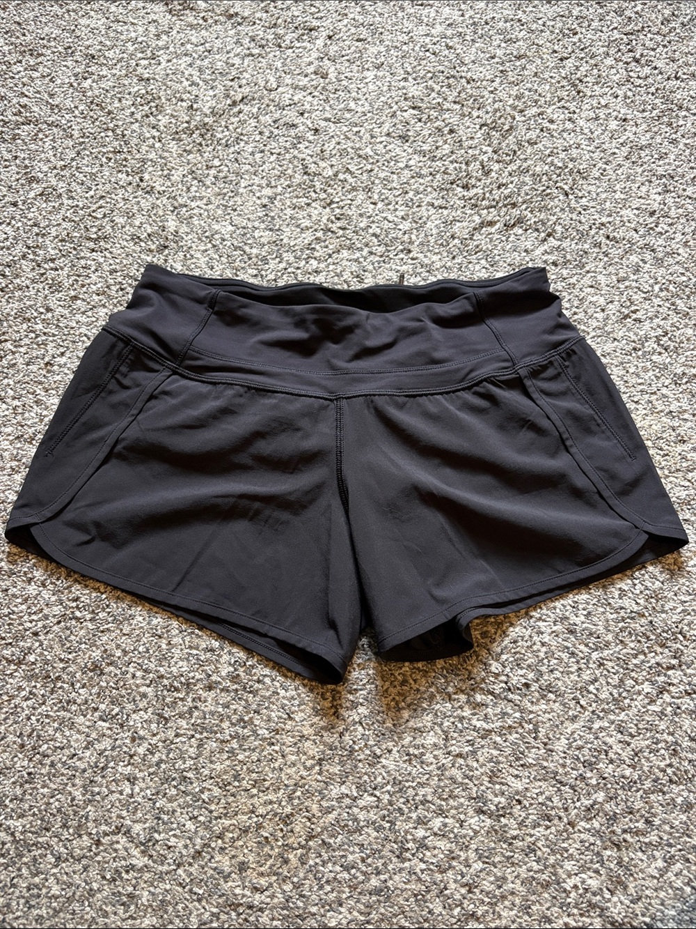 Women’s Black Athletic Shorts - High-Waist Performance